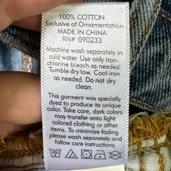 Pacsun shorts women 26 100% cotton embroidered floral high rise denim blue - Picture 8 of 11